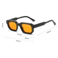 Okulary przeciwsłoneczne RUNHUIS RHS688 retro prostokątne unisex z grubą oprawką
