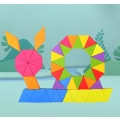 GRA LOGICZNA DREWNIANA TRÓJKĄTY UKŁADANKA PUZZLE JHTOY-947
