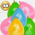 DUŻE BALONY BABY SHOWER PRZYJĘCIE 8 SZT 30 CM NARODZINY DZIECKA