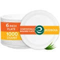 Talerze papierowe15 cm kompostowalne ECO SOUL 1000 szt. jednorazowe białe