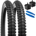 Opona rowerowa 20" 2 szt. z dętką AV32mm do roweru MTB YunSCM