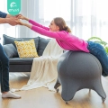 UŻYWANE Piłka do siedzenia ergonomiczna ENOVI z pokrowcem i kółkami szara 50-55 cm
