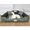 Legowisko dla psa kojec KINGDOG 130x105 cm personalizowane wodoodporne zielone