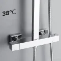 UŻYWANE Zestaw prysznicowy ze stali nierdzewnej 25x25cm WasserHoy z termostatem
