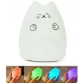 LAMPKA NOCNA DLA DZIECI KOLOROWA SILIKON LED KOTEK