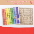 LT468 TABLICZKA MNOŻENIA DREWNIANA TABLICA EDUKACYJNA NAUKA MNOŻENIA KLOCKI
