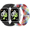 Paski do Xiaomi Redmi Watch 4/5/Band 8 Pro/9 Pro plecione nylonowe 2 szt