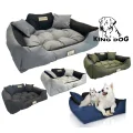 Legowisko dla psa kojec KINGDOG 145x115 cm personalizowane wodoodporne ciemnoszare