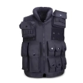 Kamizelka taktyczna, wojskowa czarna policja SWAT kamizelka ochronna militarna