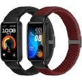 Paski plecione 2szt. do Huawei Band 9/8 Janpso regulowany nylonowy pasek