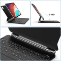 Etui z klawiaturą GOOJODOQ A1895 Pro do iPada Pro 11/iPad Air 5/4, czarne Powystawowy