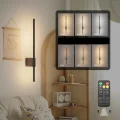 Bezprzewodowe lampy LED z pilotem 5W 6000 mAh 60 cm czarne 2 szt POWYSTAWOWE