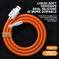 Kabel szybkiego ładowania USB typu C 120w 6A 150cm pomaranczowy