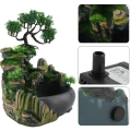 Stołowy wodospad Bonsai Feng Shui RESTEQ z oświetleniem i mgłą