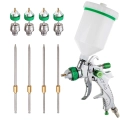 PISTOLET LAKIERNICZY 4X DYSZA HVLP 1.4 1.7 2.0 2.5 ZESTAW MALOWANIA 600ml