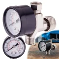 Reduktor Ciśnienia Powietrza Szklany Pistoletu Lakierniczego 1/4 Manometr