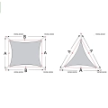 Żagiel ogrodowy przeciwsłoneczny Axt Shade 2x2 m wodoodporny antracyt