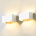 Lampa zewnętrzna LED CELAVY 2 szt. z czujnikiem ruchu IP65 ścienna biała