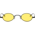 Okulary przeciwsłoneczne FEISEDY w stylu retro żółte okrągłe metalowe B2422