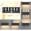 UŻYWANE Lampa ścienna 30W z czujnikiem ruchu Klighten A310/3-3000K 2 szt. IP65 antracyt