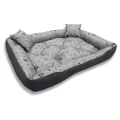 Legowisko dla psa kojec 75x65cm wodoodporne kości czarne