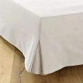 Osłona łóżka 200 x 200cm beżowa Dahlica 4 falbany 35cm europejska jakość