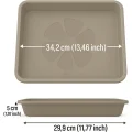 Podstawka pod doniczkę kwadratowa 34 cm zestaw 5 szt. do domu i ogrodu szara