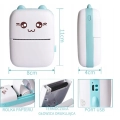 MINI DRUKARKA KOTEK DO ZDJĘĆ TERMICZNA KIESZONKOWA BEZPRZEWODOWA USB ROLKA