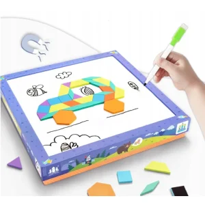 MAGNETYCZNE PUZZLE KLOCKI KSZTAŁTY ZKB-987