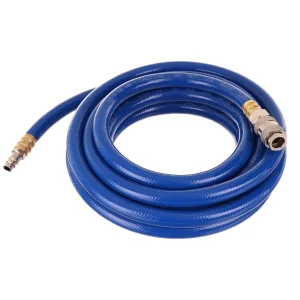 Waż Pneumatyczny Zbrojony PVC Przewód 5m 10mm x 16mm Szybkozłączki