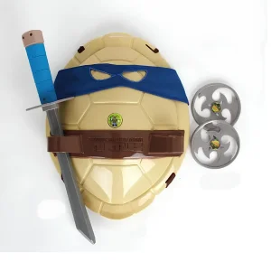 Zestaw interaktywny żółwie Ninja Leonardo zestaw z bronią, pancerzem i shurikenami