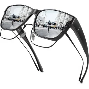Okulary przeciwsłoneczne polaryzacyjne URUMQI UV400 na okulary korekcyjne czarne