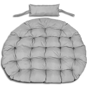 Poduszka ogrodowa 120 cm na krzesło wiszące bocianie gniazdo wodoodporna szara