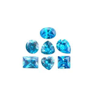 Błękitny akwamaryn zestaw 7 szt naturalne kamienie szlachetne do kolekcji i energoterapii