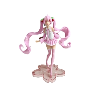 Figurka anime Miku Hatsune Sakura 15 cm kolekcjonerska figurka japońskiej idolki w wersji sakura