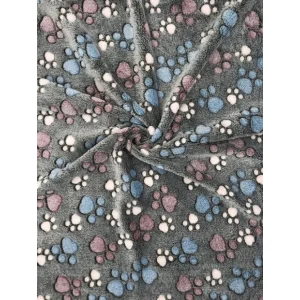 Koc polarowy 70x50 cm łapy ciemne