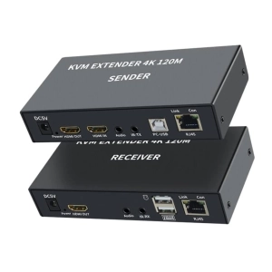 Przedłużacz KVM XYKJOBC EXTENDER 4K 120M zestaw HDMI USB do zdalnego sterowania komputerem