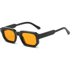 Okulary przeciwsłoneczne RUNHUIS RHS688 retro prostokątne unisex z grubą oprawką