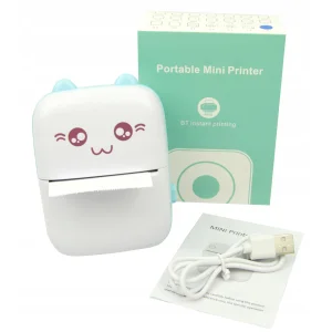 MINI DRUKARKA KOTEK DO ZDJĘĆ TERMICZNA KIESZONKOWA BEZPRZEWODOWA USB ROLKA