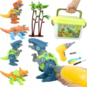 LT511 ZESTAW KONSTRUKCYJNY DINOZAURY DO SAMODZIELNEGO SKRĘCANIA 4 DINOZAURY