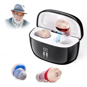 Aparat słuchowy JYYRC VHP-1633 dla dorosłych i seniorów z redukcją szumów i etui ładującym