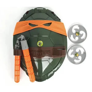 Zestaw interaktywny żółwie Ninja Michelangelo zestaw z bronią, pancerzem i shurikenami