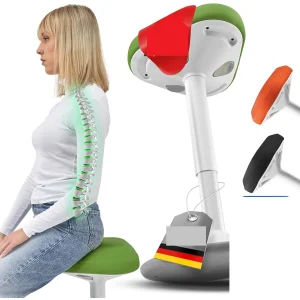 Hoker biurowy EZSIDE ergonomiczny regulowany zielony POWYSTAWOWY