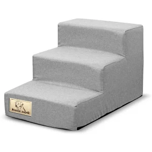 Schody 3 stopniowe rozbieralne, antyslip 45x30x30 cm len szary