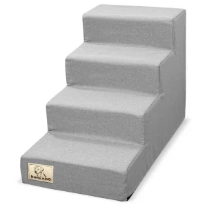 Schody 4 stopniowe rozbieralne, antyslip 60x40x30 cm len szary