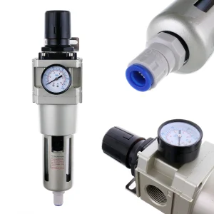 Filtr Odwadniacz Reduktor Ciśnienia Powietrza 1cal 20um Automatyczny Spust