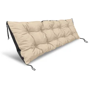 Poduszka ogrodowa 120x40 cm wodoodporna na ławkę palety beżowa