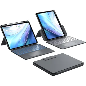 Etui na iPad Air 13” / Pro 12,9” CHESONA DD1209-GY-DE-B z klawiaturą i touchpadem szare