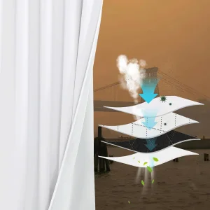 Zasłony zaciemniające PONY DANCE białe 132x240cm 2 szt POWYSTAWOWY