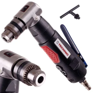 Wiertarka Pneumatyczna Kątowa 1,5 - 10 mm na Kluczyk Niska Głowica 95mm